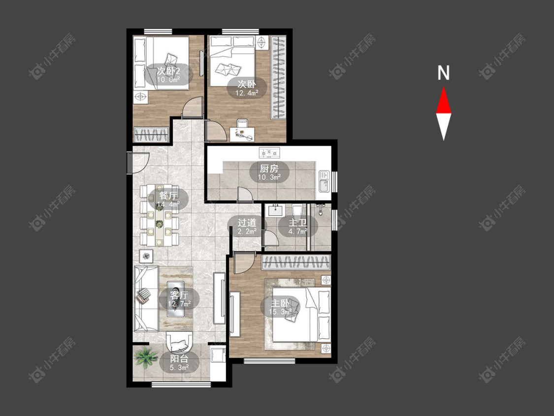 常州绿地世纪城三期在售二手房源户型图_小牛看房