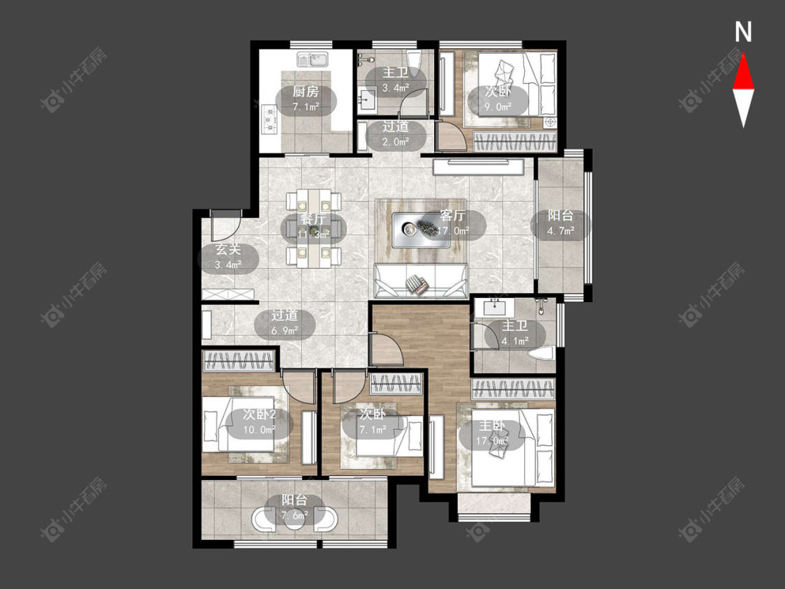 常州五星星韵城在售二手房源户型图_小牛看房
