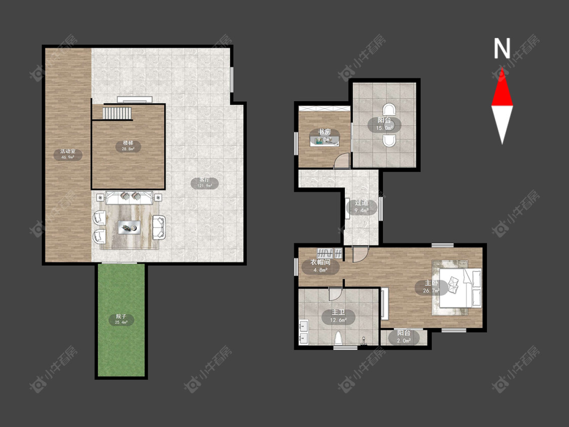 常州龙湖原山别墅区在售二手房源户型图_小牛看房
