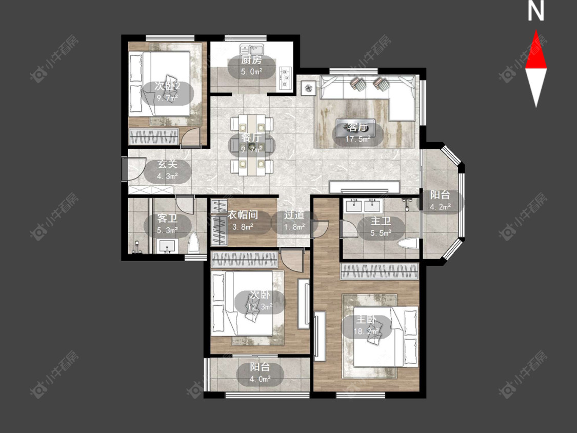 公园壹号一二期房源户型图 常州公园壹号一二期在售二手房源户型图_小牛看房