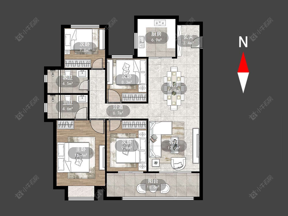 常州新城锦域在售二手房源户型图_小牛看房