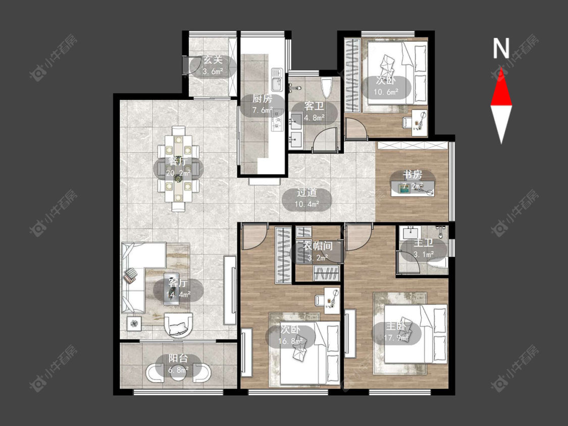 常州路劲城一期在售二手房源户型图_小牛看房