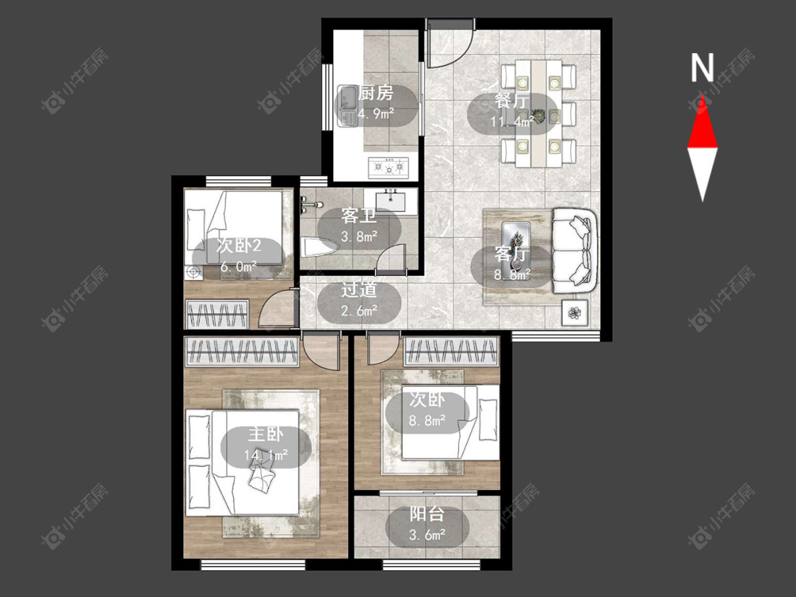 常州港龙新港城在售二手房源户型图_小牛看房