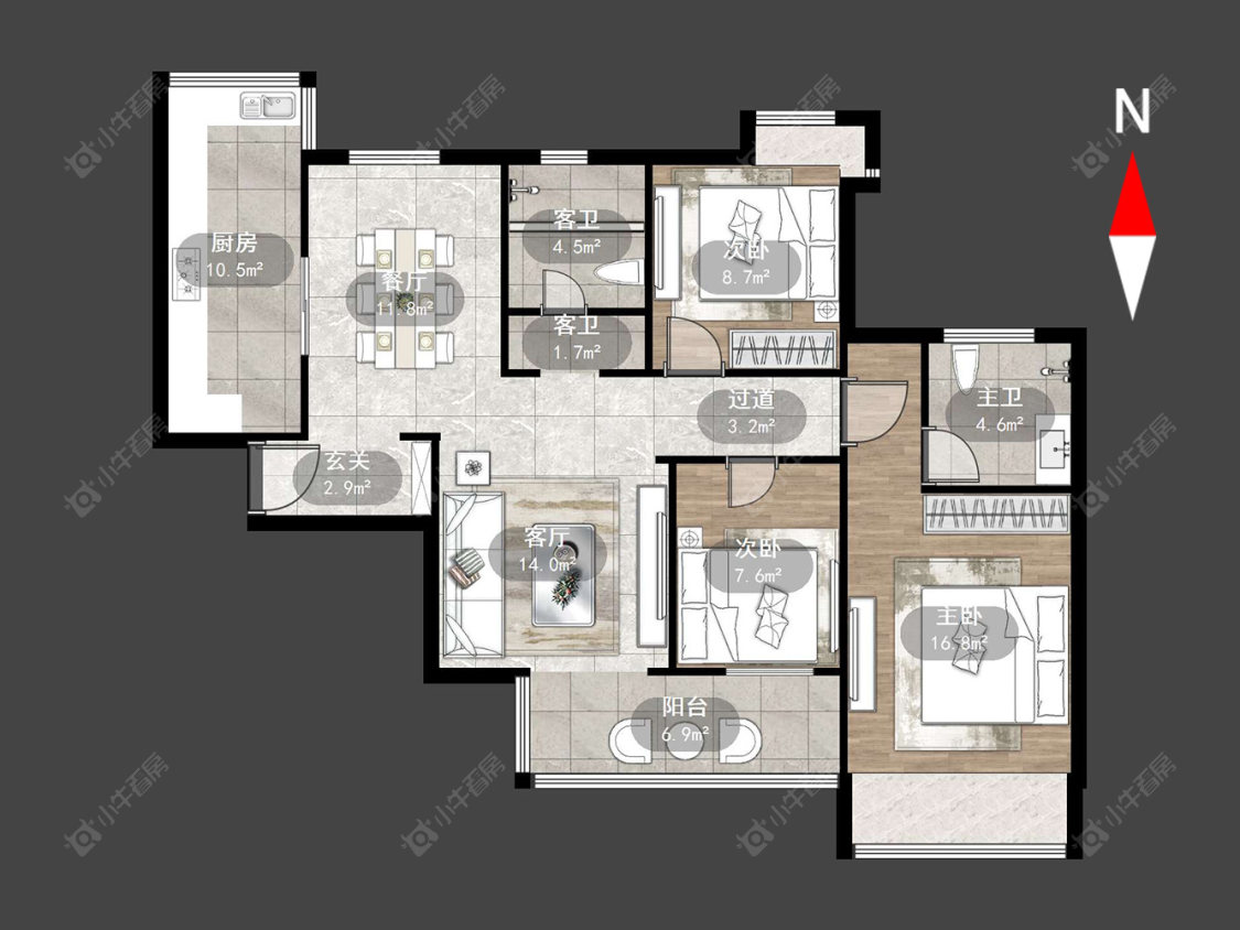 常州天隽峰在售二手房源户型图_小牛看房