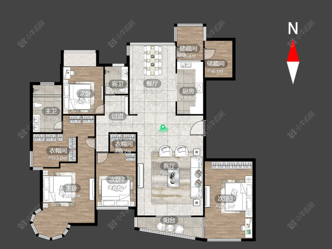 常州常发豪庭国际在售二手房源户型图_小牛看房