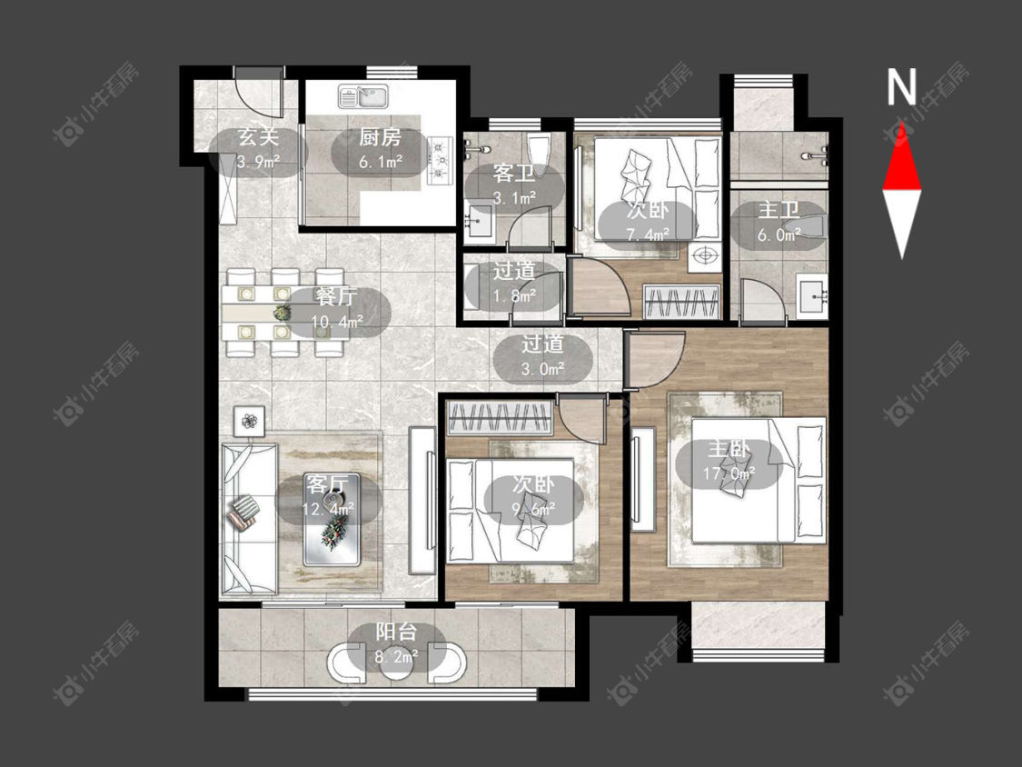 金茂·东城金茂悦房源户型图 常州金茂·东城金茂悦在售二手房源户型图_小牛看房