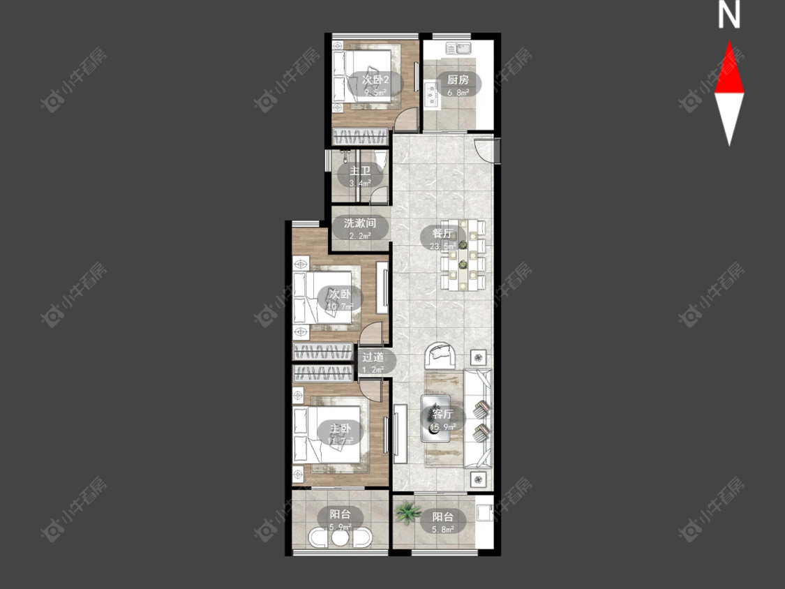 常州常发豪郡在售二手房源户型图_小牛看房