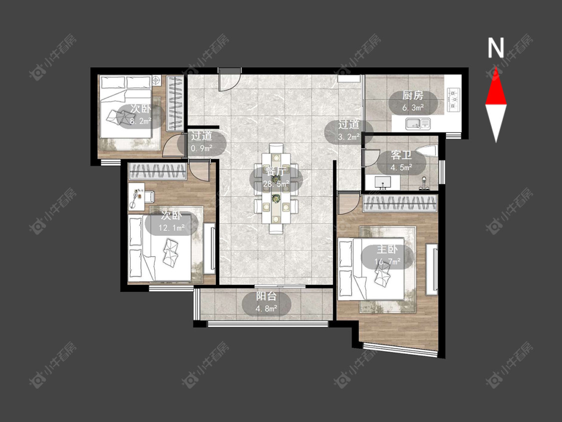 常州中央花园在售二手房源户型图_小牛看房