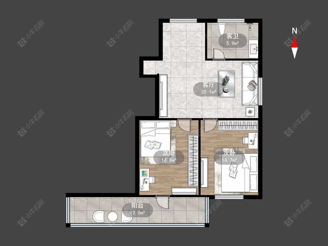 常州春风二村在售二手房源户型图_小牛看房