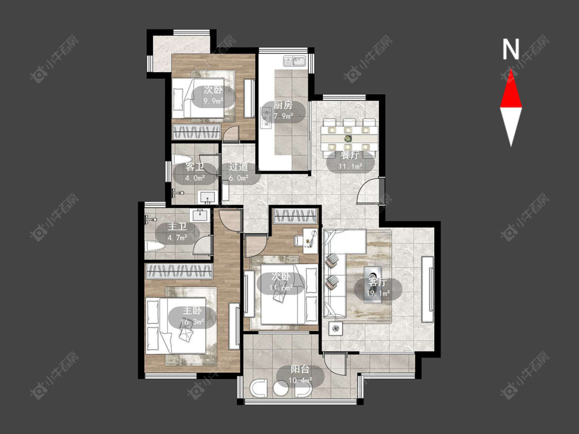 中天名园房源户型图 常州中天名园在售二手房源户型图_小牛看房