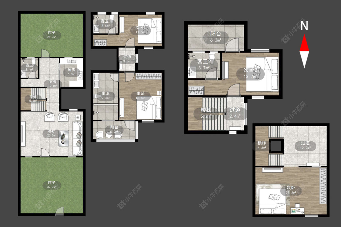 常州太湖庄园在售二手房源户型图_小牛看房