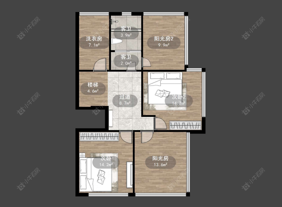 腾龙苑西区房源户型图 常州腾龙苑西区在售二手房源户型图_小牛看房