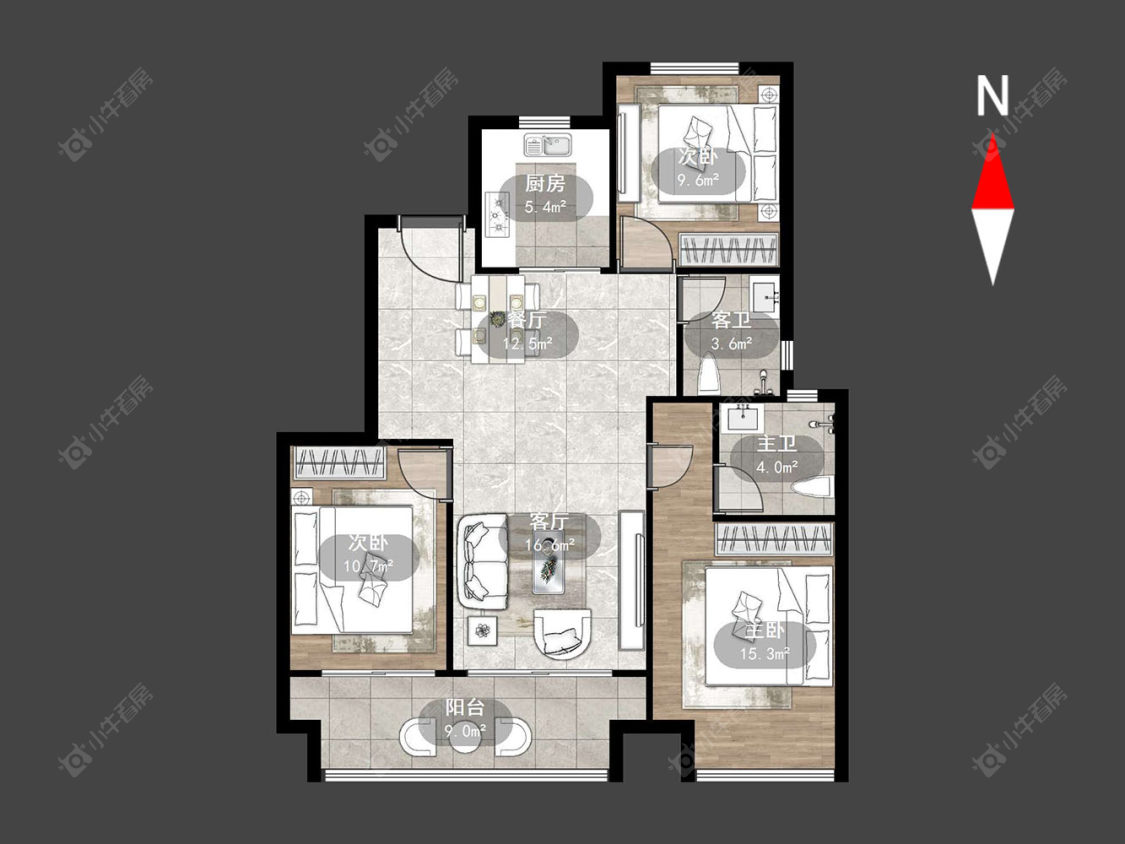 常州晋陵和庭在售二手房源户型图_小牛看房