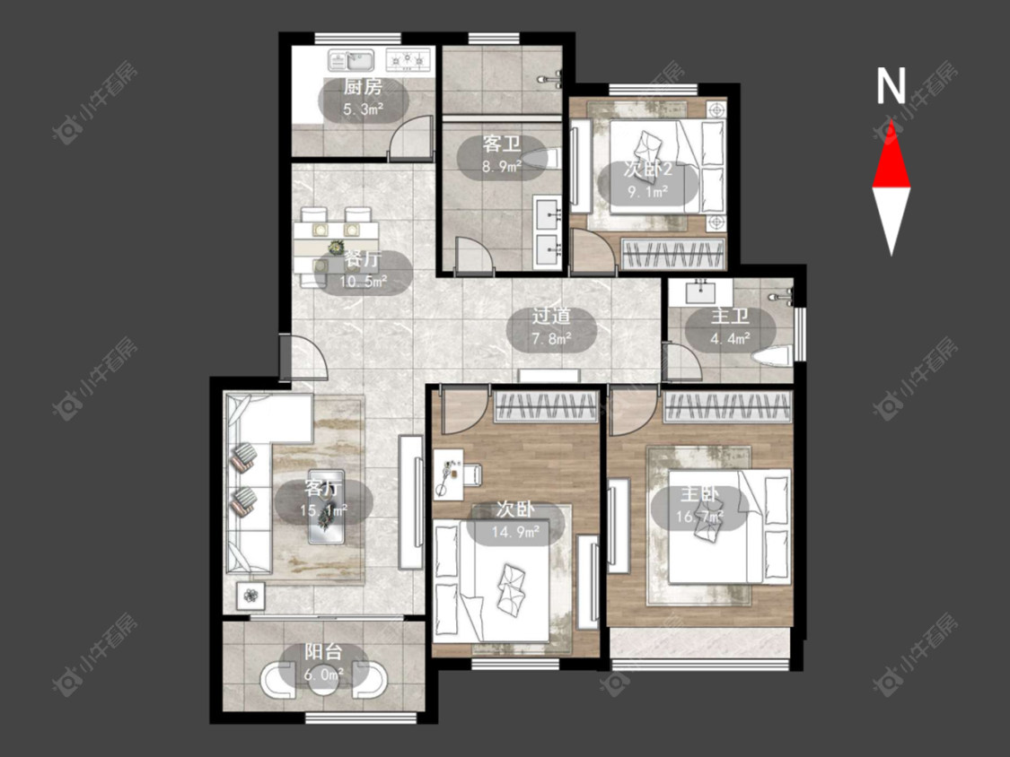 常州顺园六村在售二手房源户型图_小牛看房