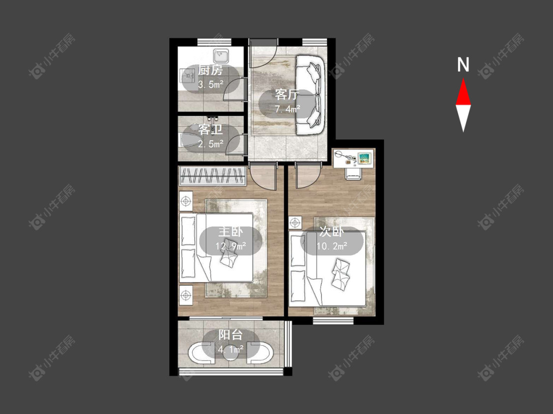 常州北环新村在售二手房源户型图_小牛看房