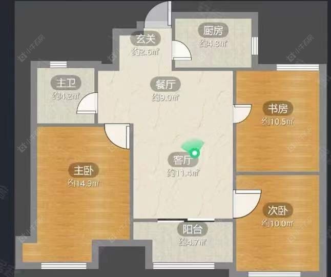 常州香溢紫郡四期在租房源户型图_小牛看房
