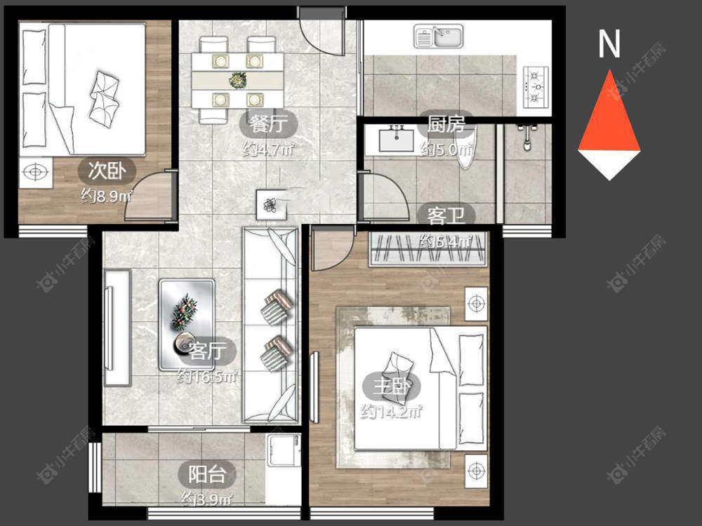莱蒙城铂晶房源户型图 常州莱蒙城铂晶在售二手房源户型图_小牛看房