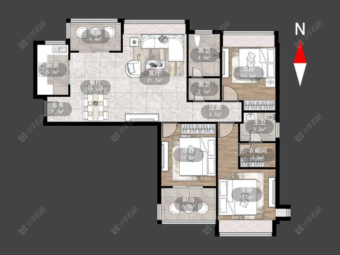 常州天隽峰在售二手房源户型图_小牛看房