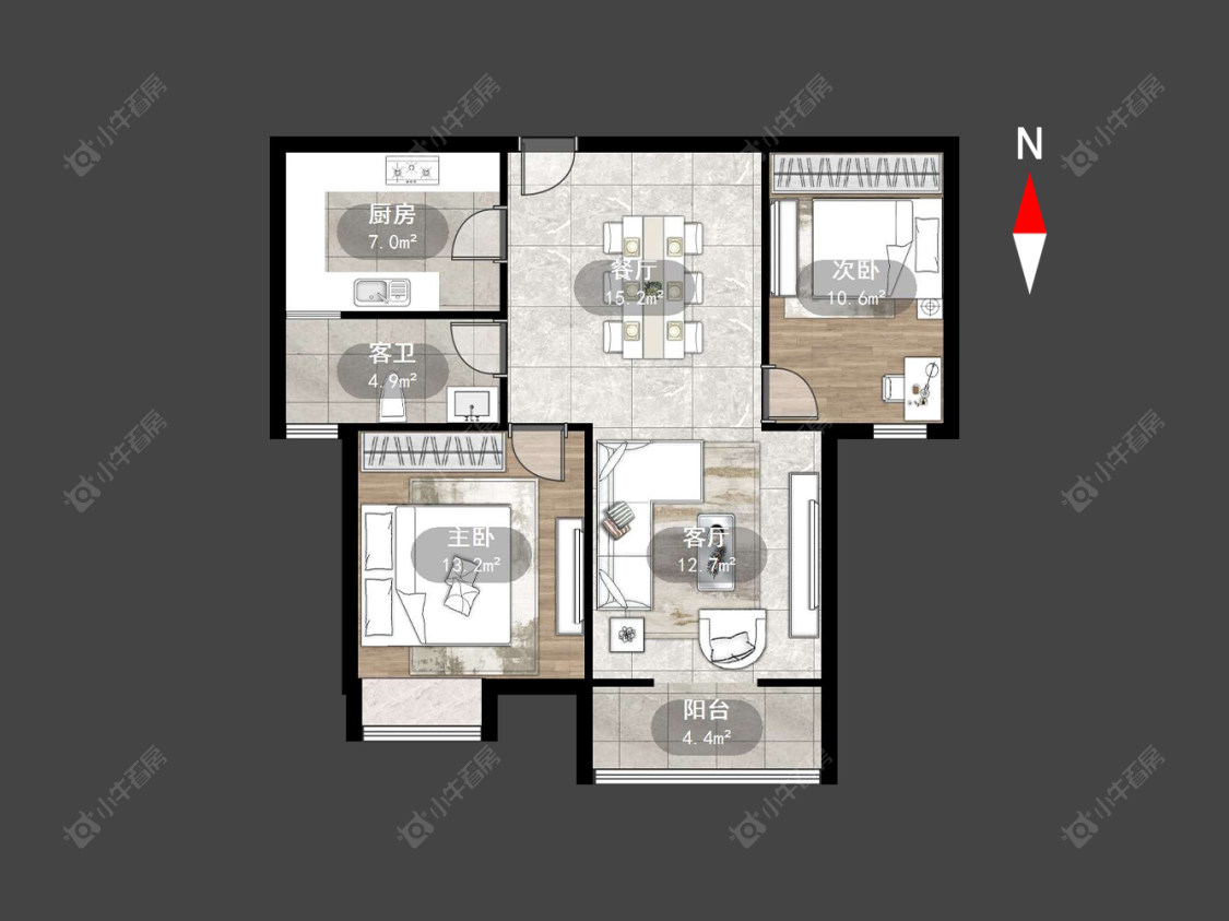 常州深业华府在售二手房源户型图_小牛看房
