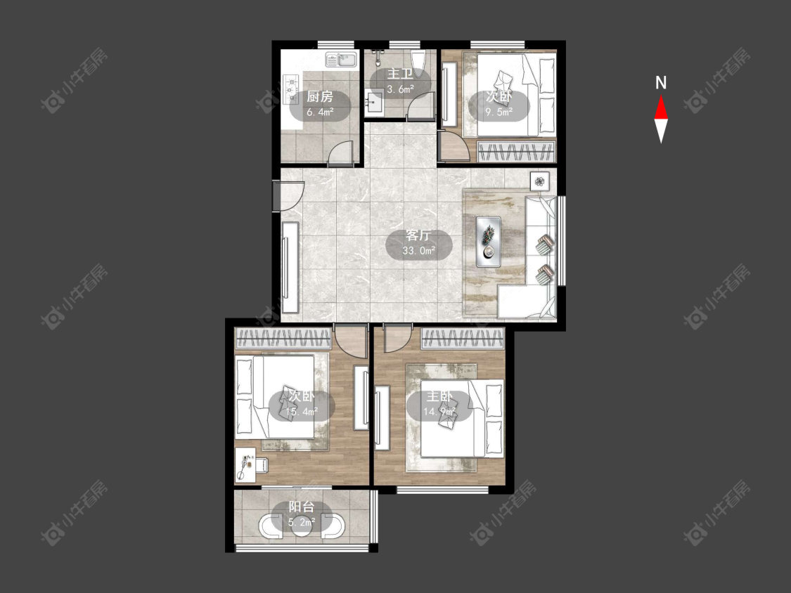 常州蔷薇苑在售二手房源户型图_小牛看房