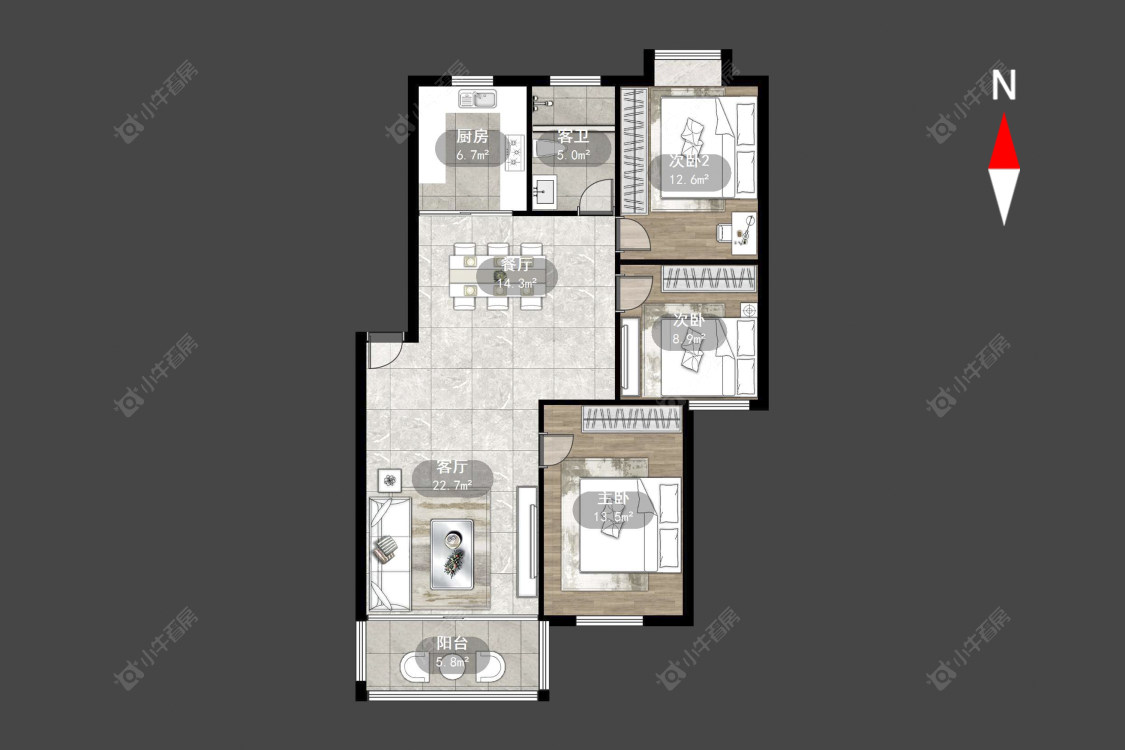 常州四季新城南苑在售二手房源户型图_小牛看房