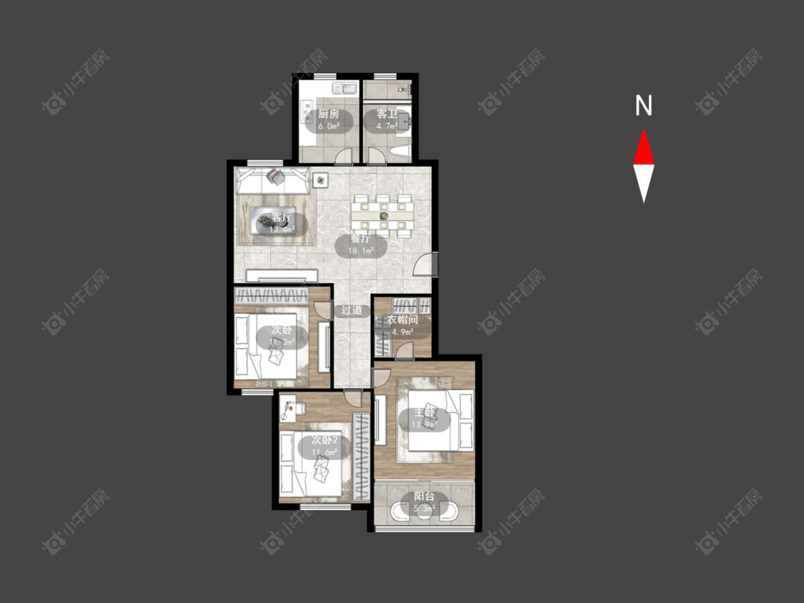 金美林花园房源户型图 常州金美林花园在售二手房源户型图_小牛看房