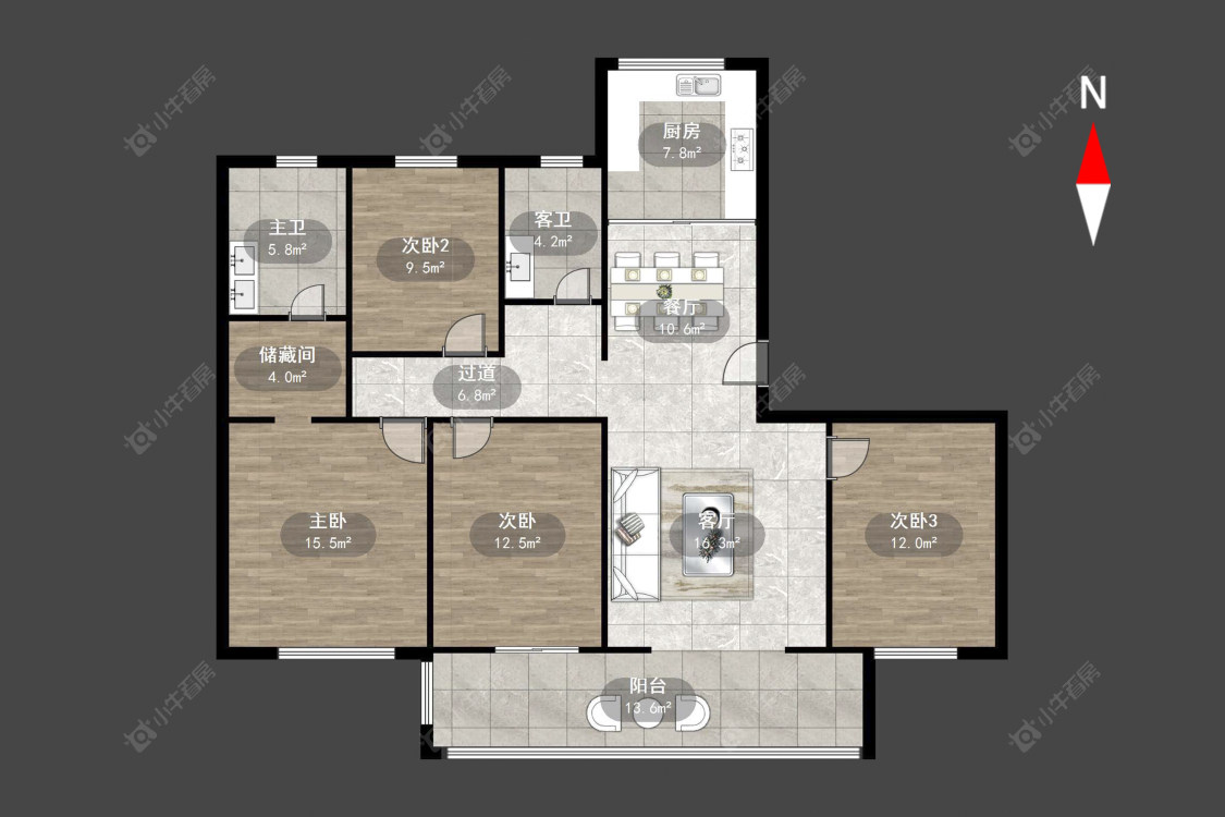 中梁首府壹号房源户型图 常州中梁首府壹号在售二手房源户型图_小牛看房
