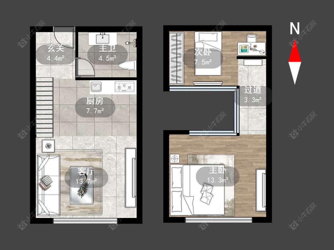 常州百兴华府一期在售二手房源户型图_小牛看房