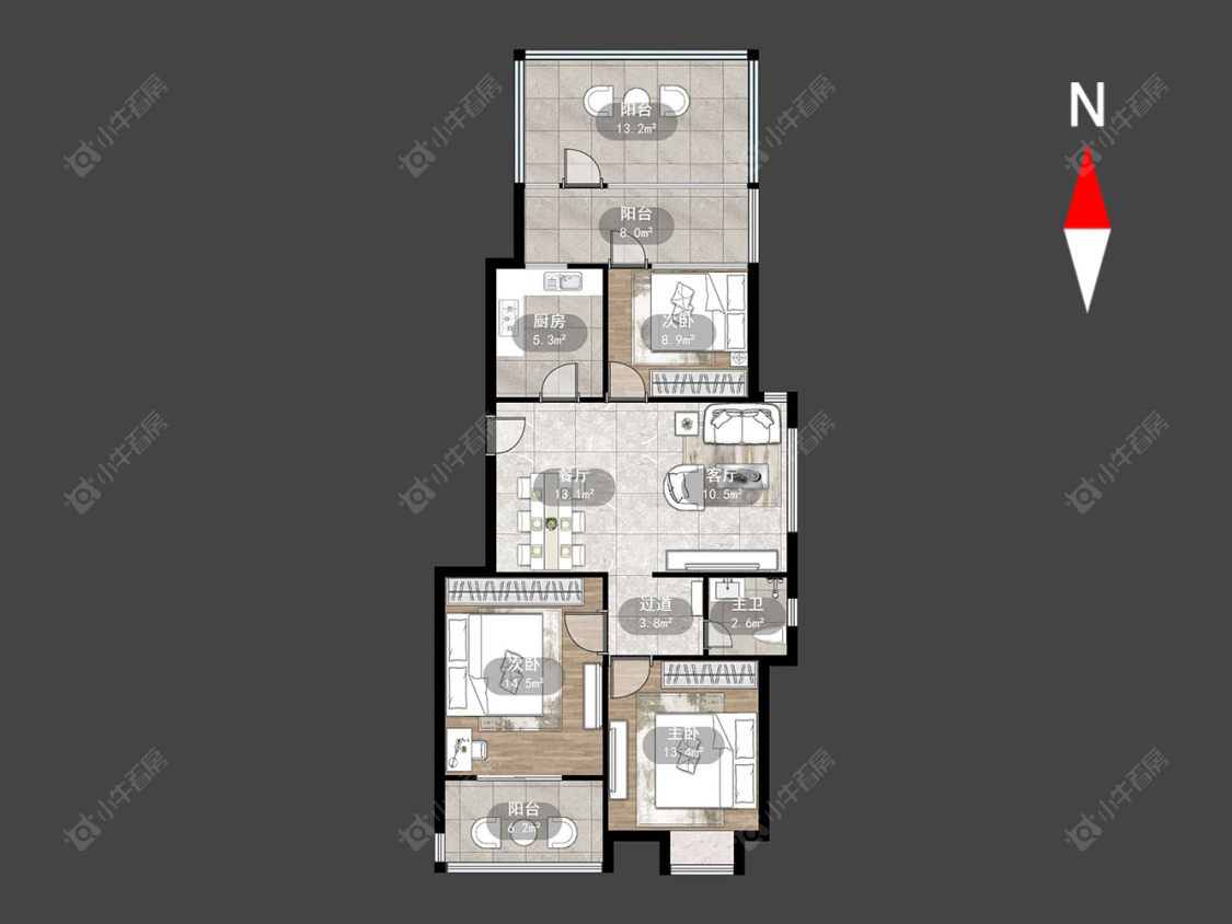 今创茗园房源户型图 常州今创茗园在售二手房源户型图_小牛看房