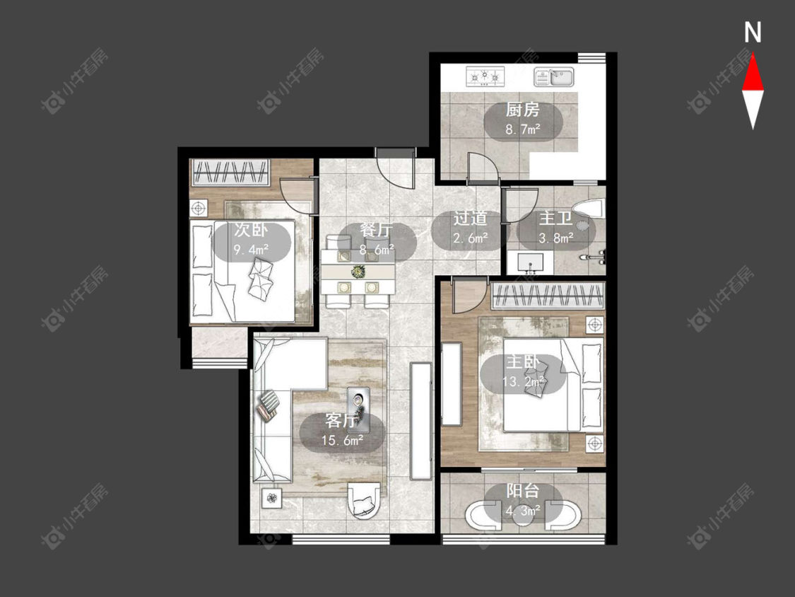 景瑞英郡房源户型图 常州景瑞英郡在售二手房源户型图_小牛看房