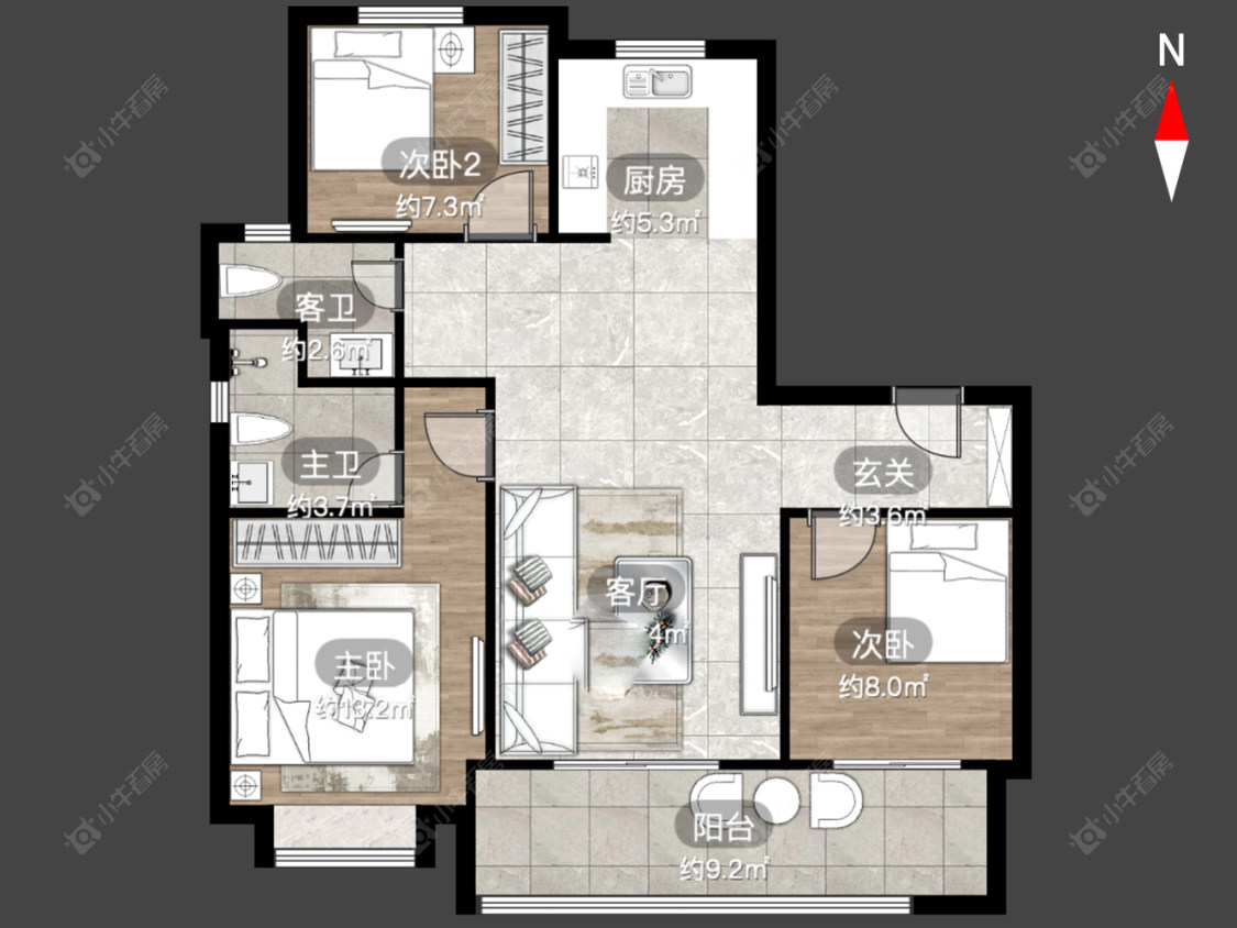 常州华润万象府在售二手房源户型图_小牛看房