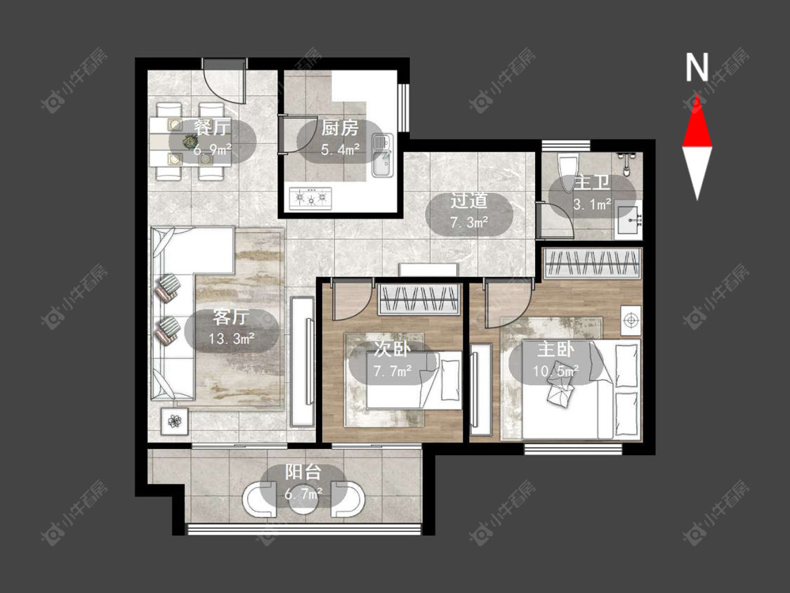 常州观湖名轩在售二手房源户型图_小牛看房