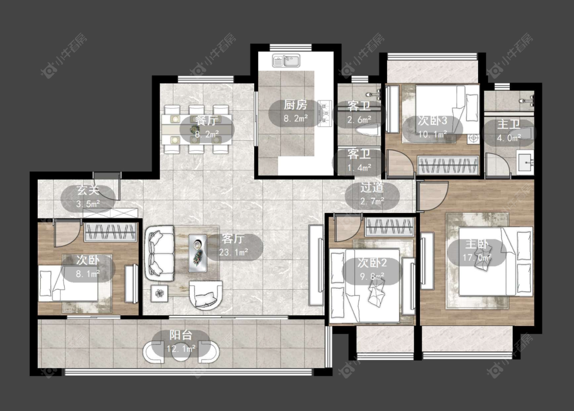 常州碧桂园碧玥和鸣在售二手房源户型图_小牛看房