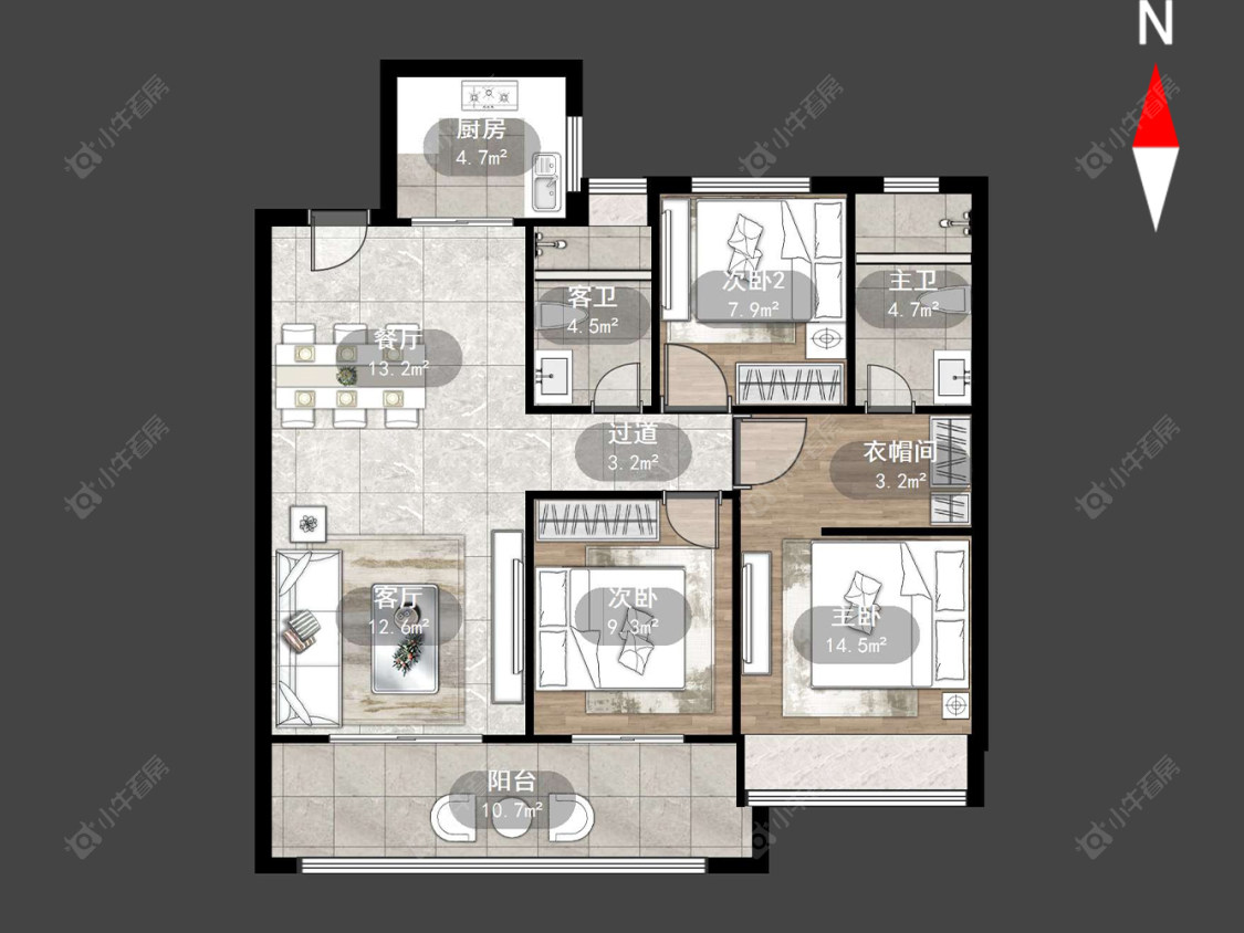 中海云樾里房源户型图 常州中海云樾里在售二手房源户型图_小牛看房