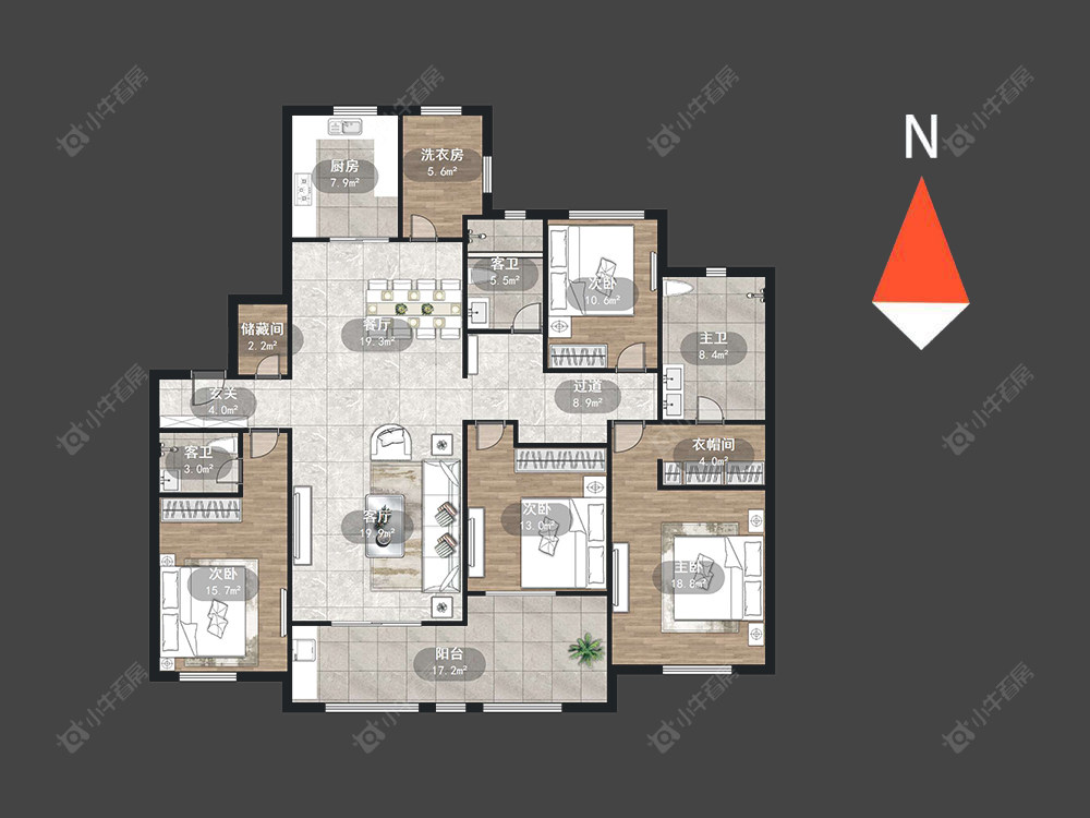 常州新城公馆天域在售二手房源户型图_小牛看房