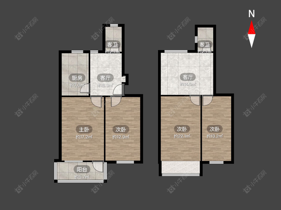 常州北环新村在售二手房房源户型图_小牛看房