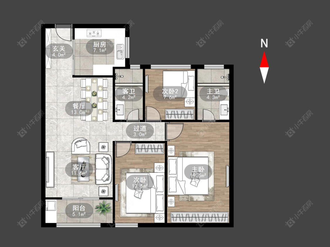 常州绿都万和城六区在售二手房源户型图_小牛看房