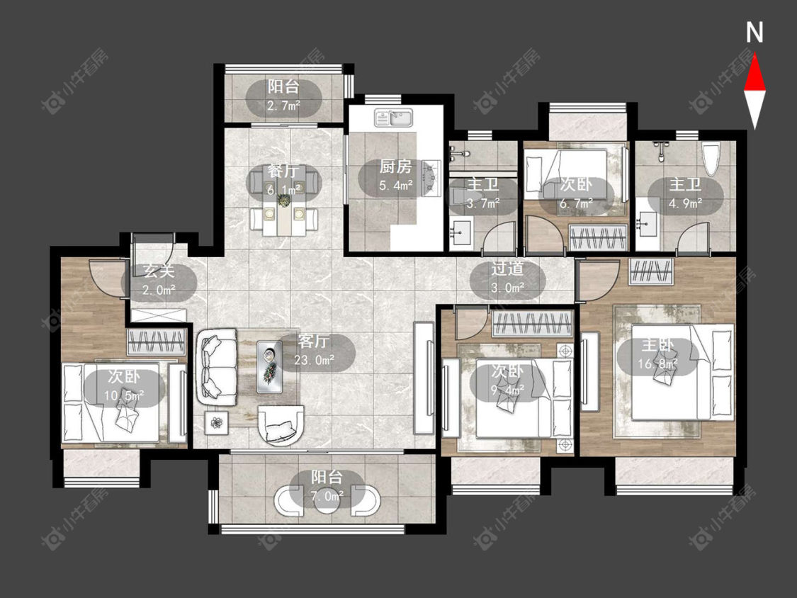 常州清云澜湾C区在售二手房源户型图_小牛看房