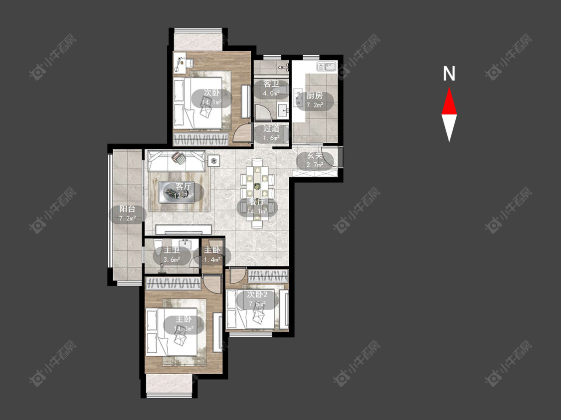 常州绿都万和城七区在售二手房源户型图_小牛看房
