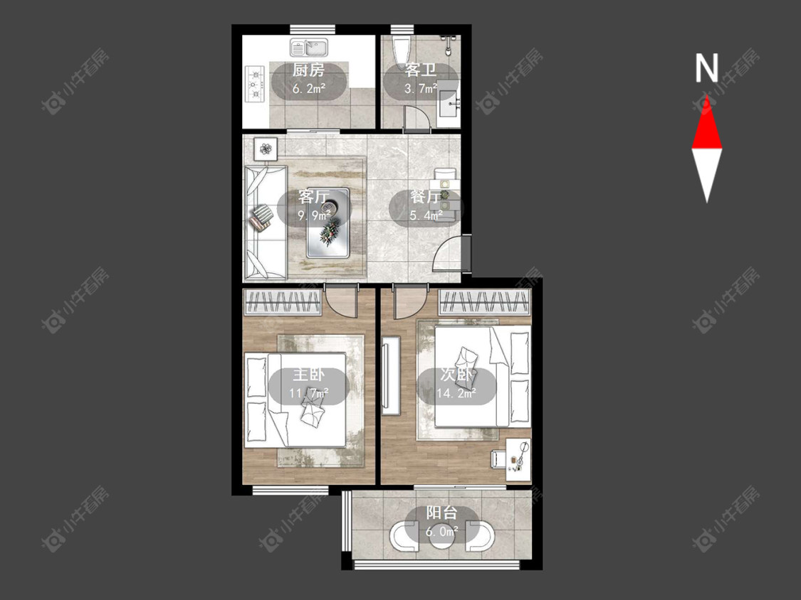 常州工房北区十五区在售二手房源户型图_小牛看房
