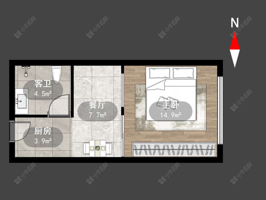 常州澳新风情街公寓在售二手房源户型图_小牛看房