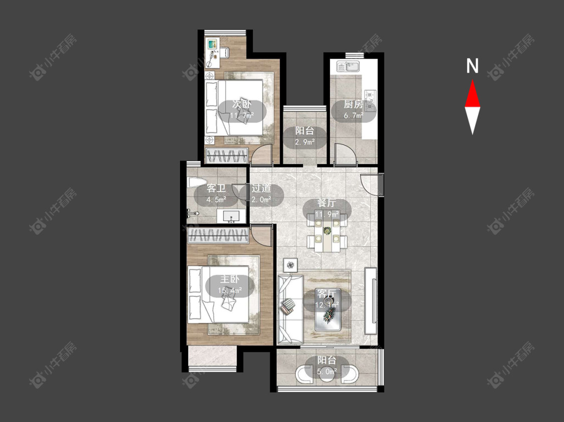 常州润泽东方尚院在售二手房源户型图_小牛看房