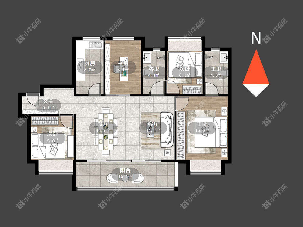 常州碧桂园都市森林在租房源户型图_小牛看房