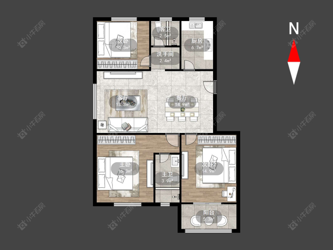 常州龙栖花园在售二手房源户型图_小牛看房