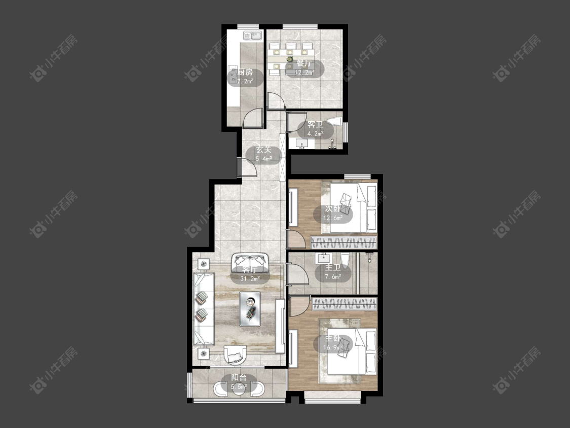 东南新城房源户型图 丹阳东南新城在售二手房源户型图_小牛看房