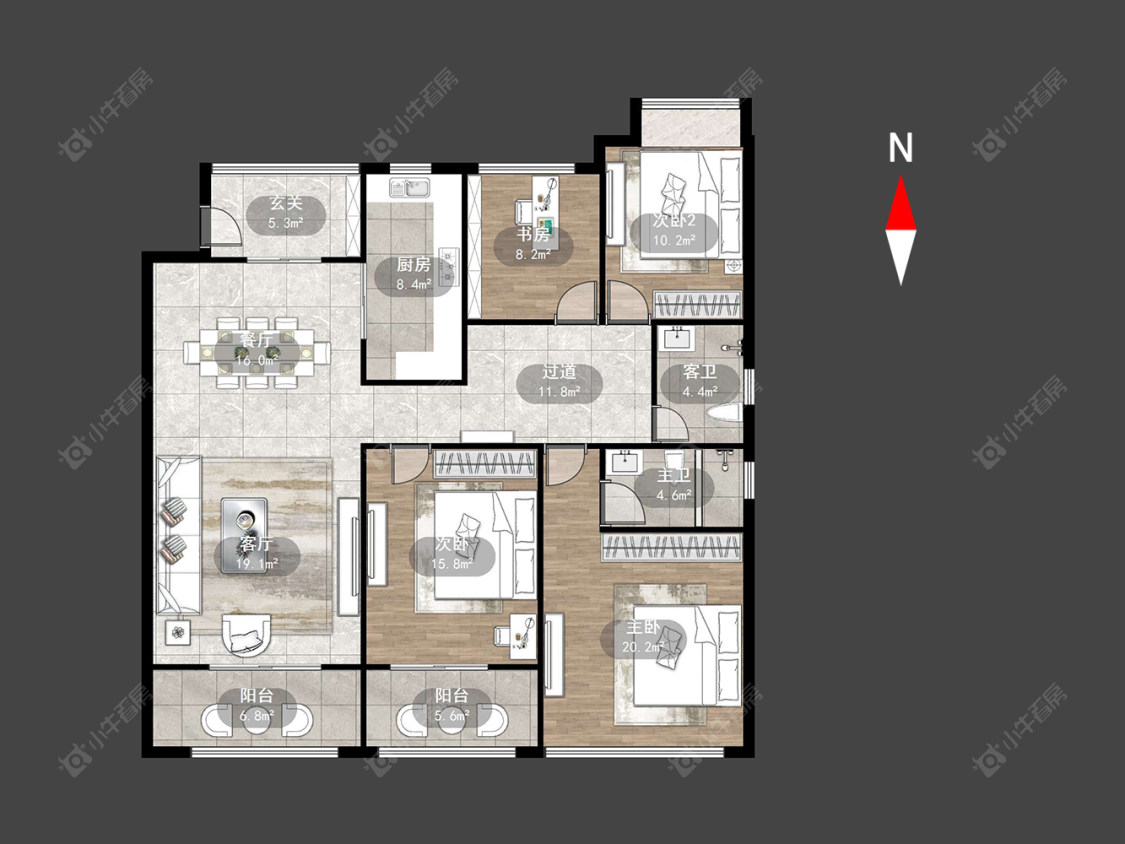 常州绿都万和城六区在售二手房源户型图_小牛看房