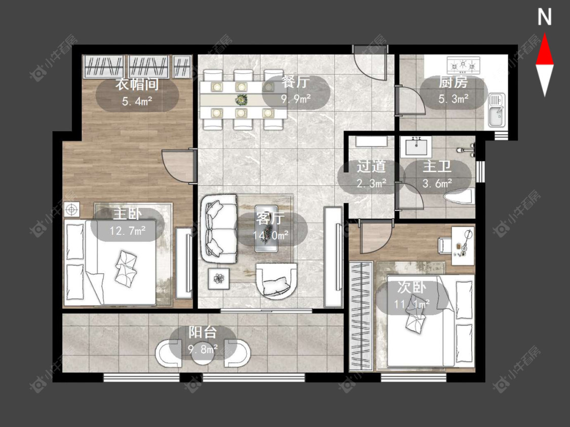 常州吾悦国际在售二手房源户型图_小牛看房