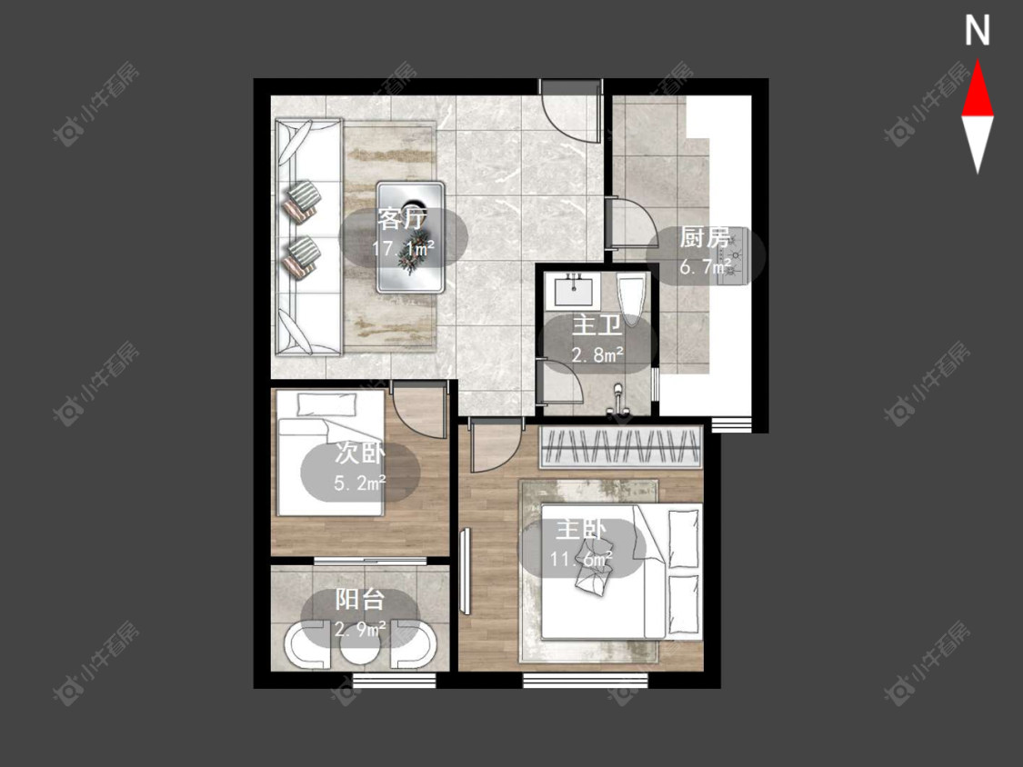 京城豪苑北区房源户型图 常州京城豪苑北区在售二手房源户型图_小牛看房