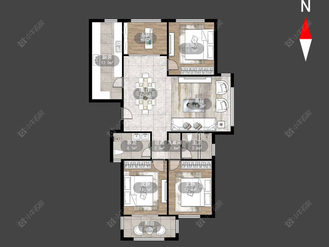 常州御河湾在售二手房源户型图_小牛看房