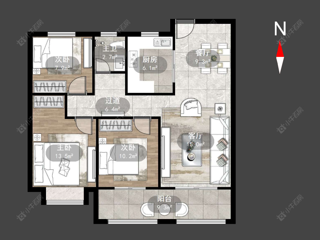常州泰和之春在售二手房源户型图_小牛看房